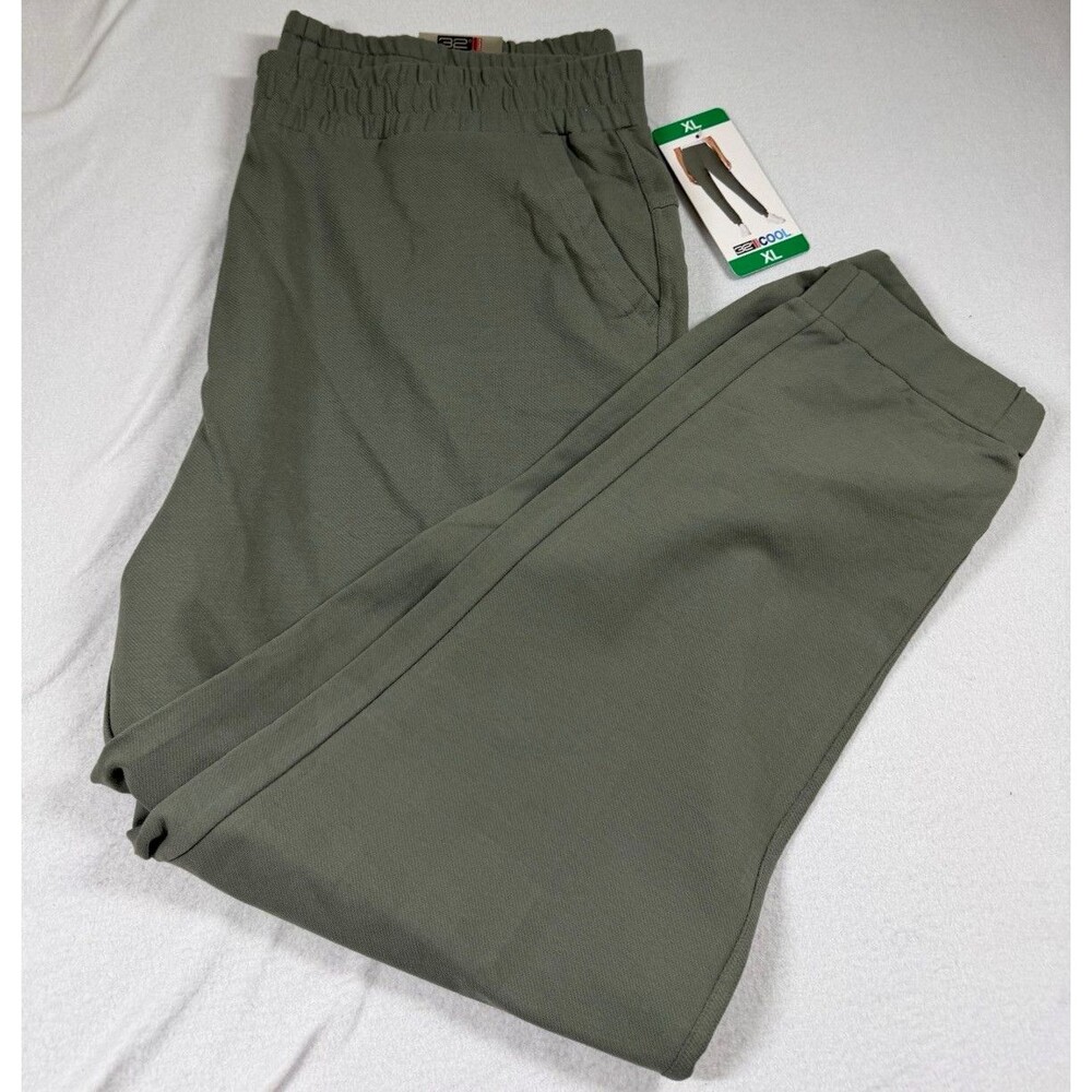 32 Degrees COOL Women's Olive Jogger Pants XL Drawstring Stretch Pockets NEW 499